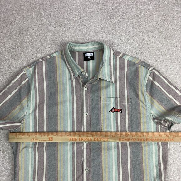 Bbc Ice Cream Slater SS Woven Oxford Short Sleeve Button Shirt Size XL - Picture 11 of 13
